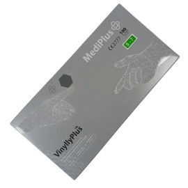 Рукавички вінілові MediPlus VinyllyPlus PF 4,5 г Прозорі 100 шт