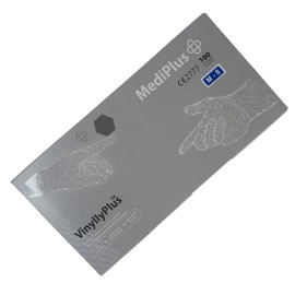 Рукавички вінілові MediPlus VinyllyPlus PF 4,5 г Прозорі 100 шт