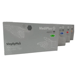 Рукавички вінілові MediPlus VinyllyPlus PF 4,5 г Прозорі 100 шт