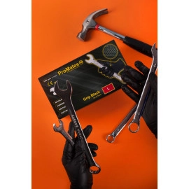 Рукавички нітрилові міцні ProMates Grip Black 9,8 г Чорні 100/90 шт
