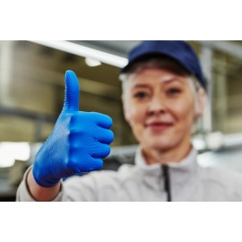 Рукавички нітрилові Mercator GoGrip Blue Сині 50 шт