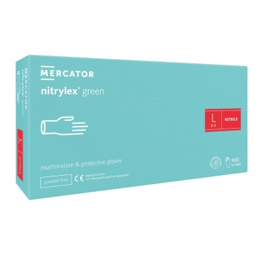 Рукавички нітрилові Mercator Green М'ятні 100 шт