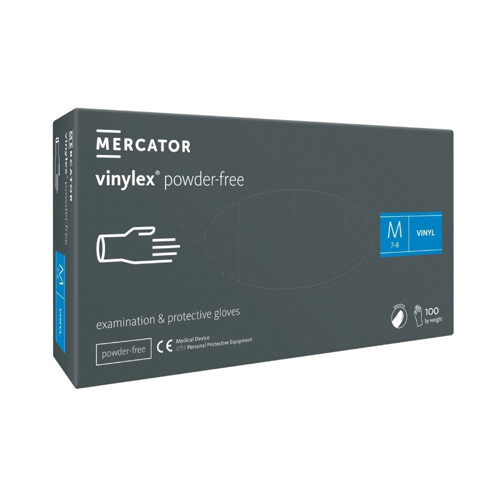 Рукавички вінілові Mercator Vinylex Powder-Free Прозорі 100 шт