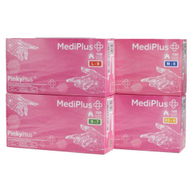 Рукавички нітрилові MediPlus PinkyPlus 3,7 г Рожеві 100 шт