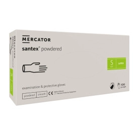 Рукавички латексні Mercator Santex Powdered Кремові 100 шт